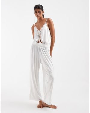 Free People Slaaploze Zomer Set Broek - Wit