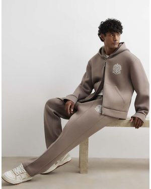 River Island Premium Regular Fit Baroque Joggers - Natural