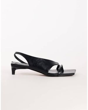 TOPSHOP Nadir Asymmetric Mid Heel Sandal - Natural