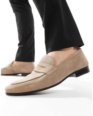 Walk London Capri Saddle Loafers - Black