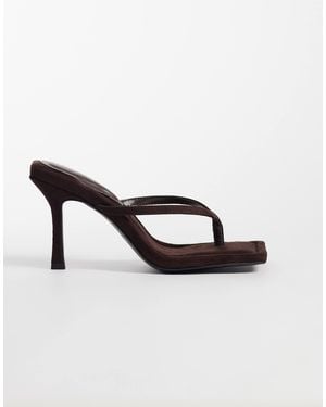 Public Desire Maple Toe Thong Heeled Sandals - Multicolor