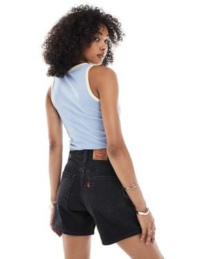 Levi's Cinch Waist Mid-thigh Denim Shorts - Blue