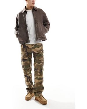 Superdry Cotton Baggy Cargo Trousers - Brown