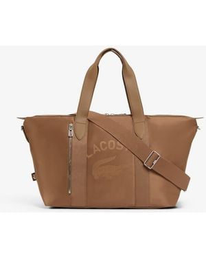 Lacoste Bolsa De Deporte Con Logo - Marrón