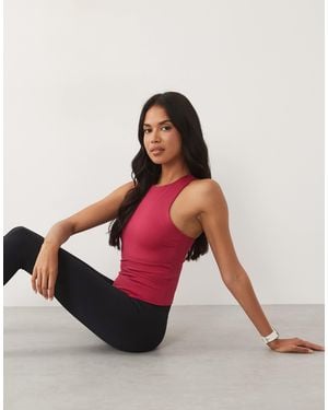 4505 Icon Active Racer Back Vest With Inner Bra And Removable Padding - Pink