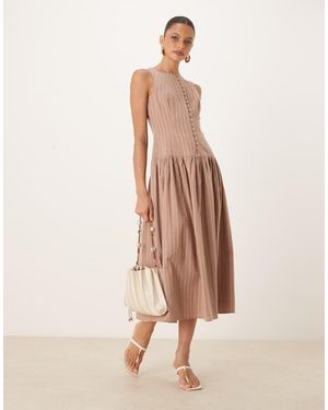 Nobody's Child Claudia Drop Waist Midi Dress - Natural