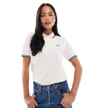 Fred Perry Tipped Polo Shirt - White
