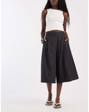 ASOS Tailored High Waist Culotte Trousers - Blue