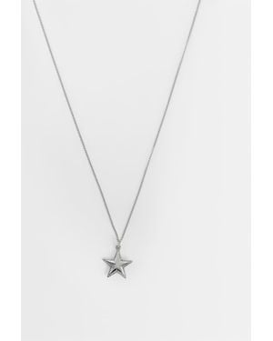ASOS Collar Con Colgante De Estrella De Acero Inoxidable Resistente Al Agua De - Blanco