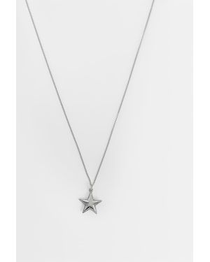 ASOS Waterproof Stainless Steel Star Pendant Necklace - White