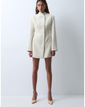 ASOS Asos X The Sourced Collection Blazer Dress With Open Back Detail - White