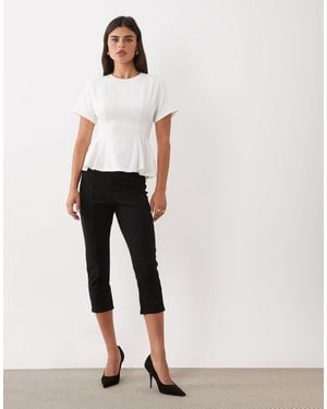 ASOS Sculpting Longline Capri Pants - White