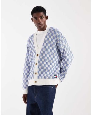 Tommy Hilfiger Ruimvallend Vest Met Textuur - Blauw