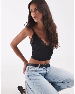 ONLY Nur camisole-top mit spitzenbesatz - Weiß