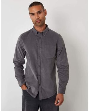 Threadbare Corduroy Shirt - Grey