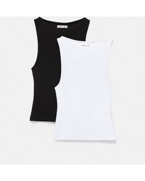 Pull&Bear Pack Of 2 Tank Tops - White
