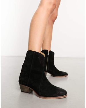 Free People New Frontier Suede Western Boots - Black