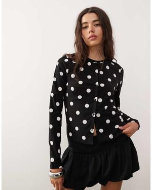 Collusion Fitted Cardigan - Black