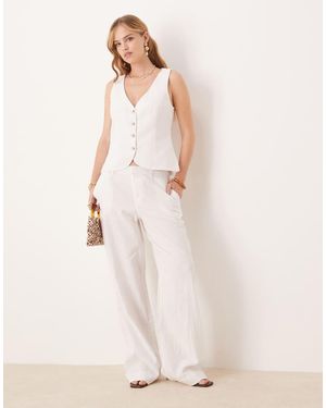 Gina Tricot Pantaloni Sartoriali Bianchi - Neutro