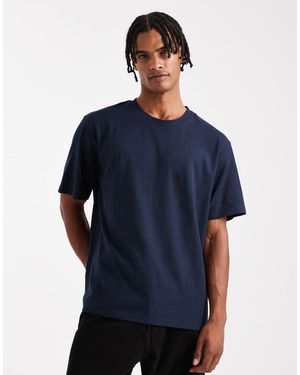 JJ Rebel – geripptes t-shirt - Blau