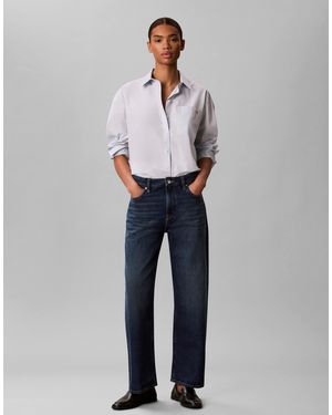 Calvin Klein Jean droit décontracté délavage moyen - Gris