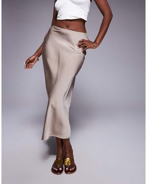 River Island Satin Bias Maxi Skirt - Multicolour