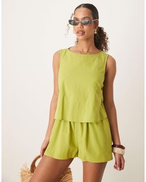 ASOS – zweilagiger playsuit - Grün