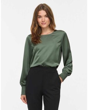 Vila Top De Manga Larga En Laurel Wreath-Verde