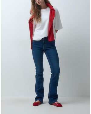 Noisy May Stevie Vaqueros Bootcut De Talle Medio En Denim - Azul