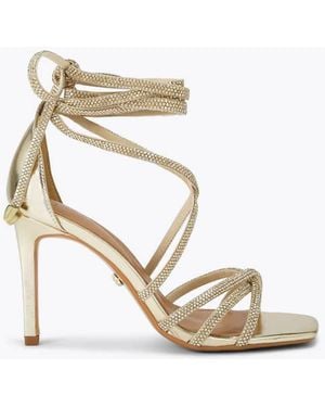 Carvela Kurt Geiger Paparazzi Tie Heeled Sandals - Metallic
