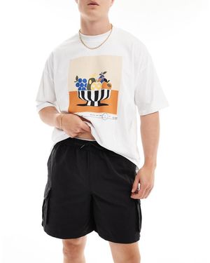 New Look Pantaloncini Tecnici Neri - Bianco