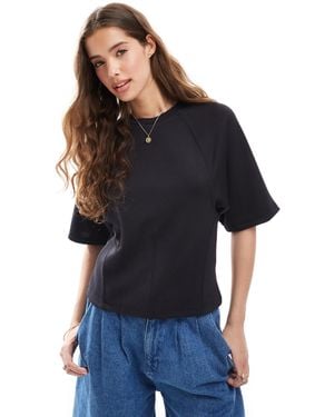 Pull&Bear Cinched Waist T-shirt - Black