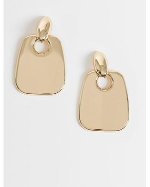 ASOS Statement Doorknocker Earrings - Natural