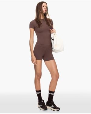 Bershka Quick-dry & Breathable Short Sleeve T-shirt - Brown