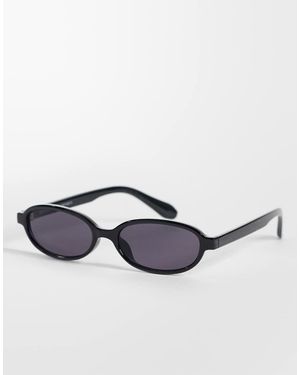 Weekday Gafas De Sol Negras Ovaladas De - Azul