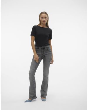 Vero Moda Jean évasé - moyen - Gris