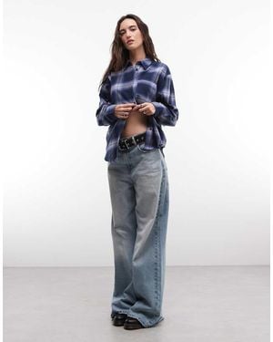ASOS Oversized Brushed Shirt - Blue