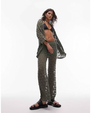 TOPSHOP Knitted Open Stich Pants - White