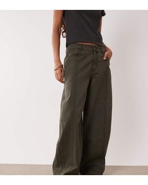 ASOS Asos Design Petite Barrel Leg Trousers - Black