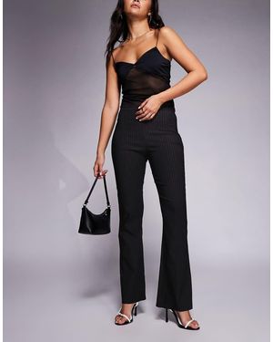 ASOS Bengaline Slim Flare Trousers - Blue