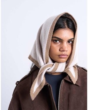 TOPSHOP Heidi Knitted Headscarf - White
