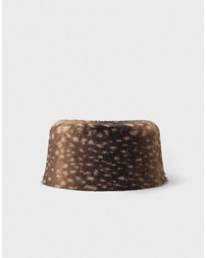 Stradivarius Hut mit animal-print - Braun