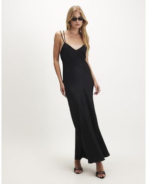 River Island Strappy Satin Maxi Dress - Blue