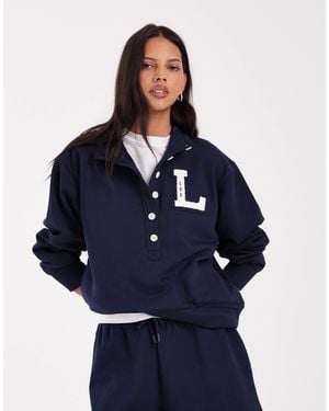 Lee Jeans Gestricktes sweatshirt mit knöpfen - Blau