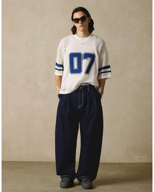 Bershka Darted Barrel-fit Jeans - Blue