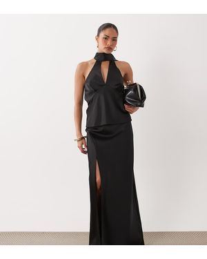 Miss Selfridge Conjunto De Falda Maxi De Satén En-Rojo - Negro