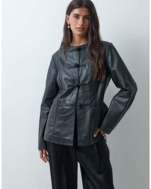 ASOS Slim-Fit Jack Van Echt Leer - Grijs