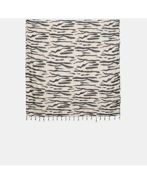 Stradivarius Foulard à imprimé tigre - écru - Blanc