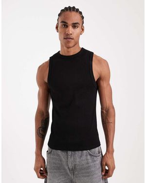 ASOS Super Heavyweight Muscle Fit Vest - Black