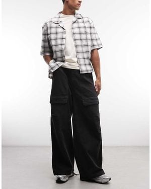 Weekday Oversized Parachute Trousers - Grey